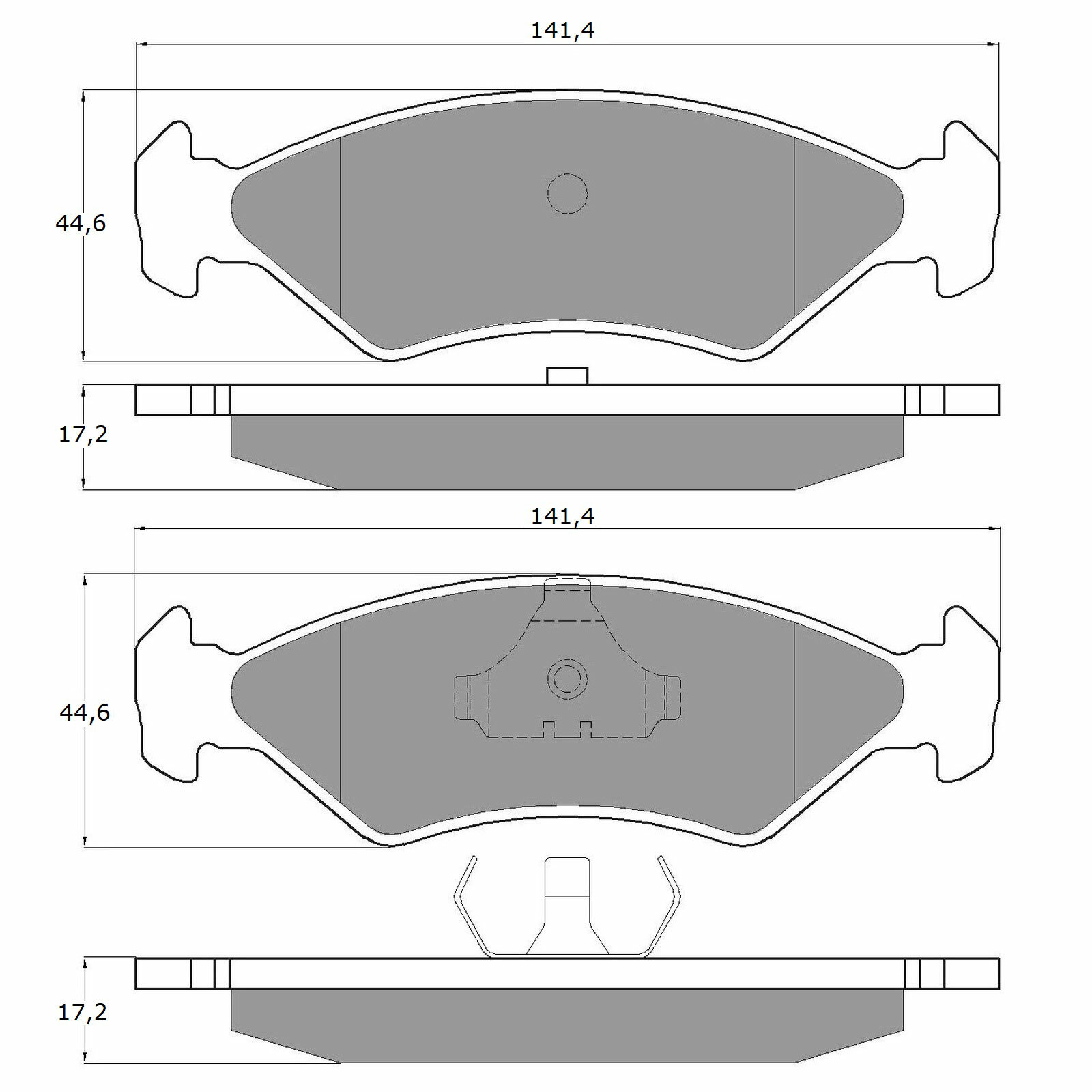 Sada brzdových destiček, kotoučová brzda TOMEX Brakes